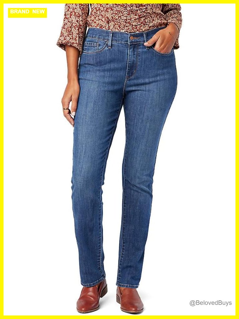 Classic Slim Taper Jeans Mid-Rise Stretch Denim